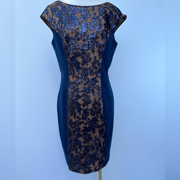 JS COLLECTIONS SLEEVELESS SEQUIN DRESS - Picture 11 of 13